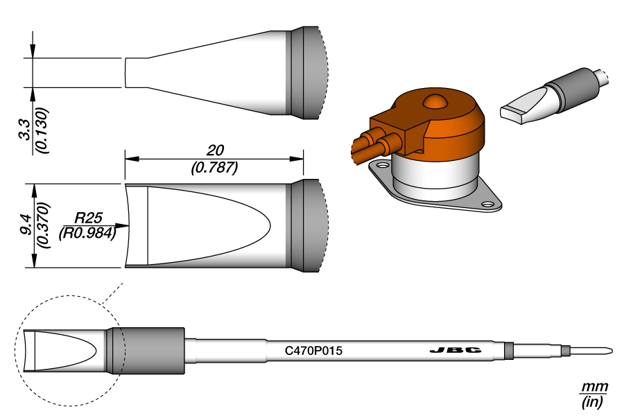 C470P015 - Round Connector Cartridge R25